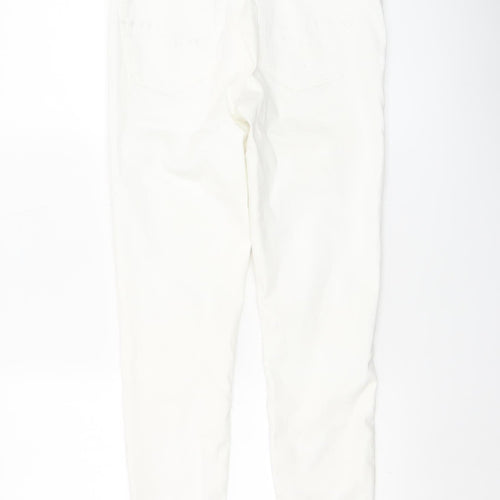 American Eagle Women’s White Skinny Jeans Size 8 Short High Rise Denim