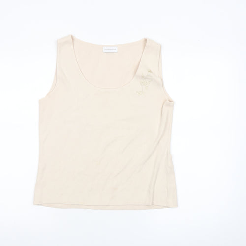 Liz Claiborne Women’s Beige Sleeveless Knit Tank Top M
