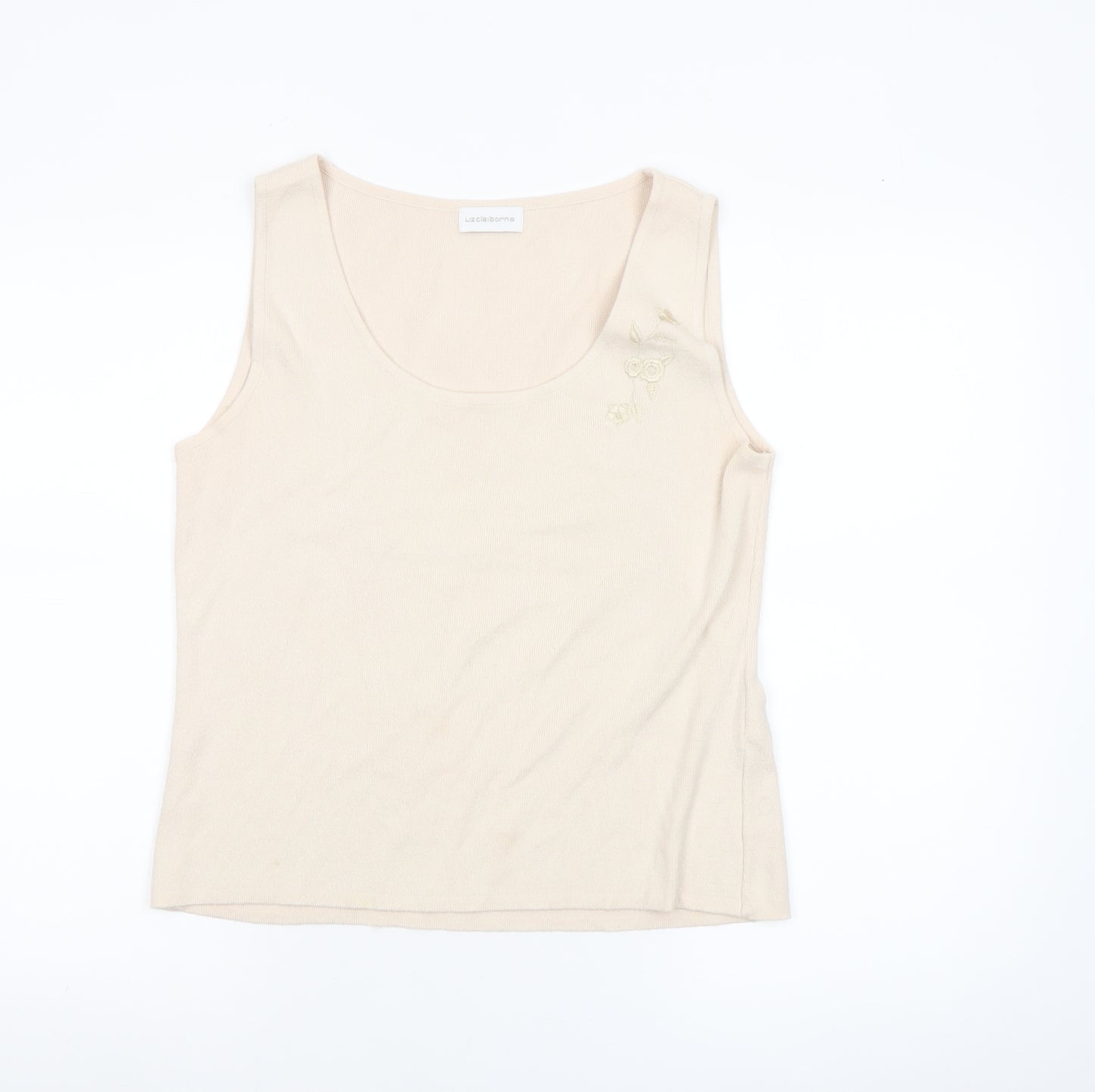 Liz Claiborne Women’s Beige Sleeveless Knit Tank Top M