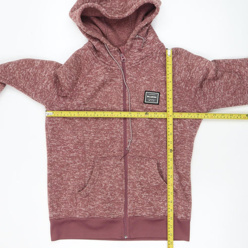 Billabong Womens Pink Full Zip Hoodie Small Polyester Casual
