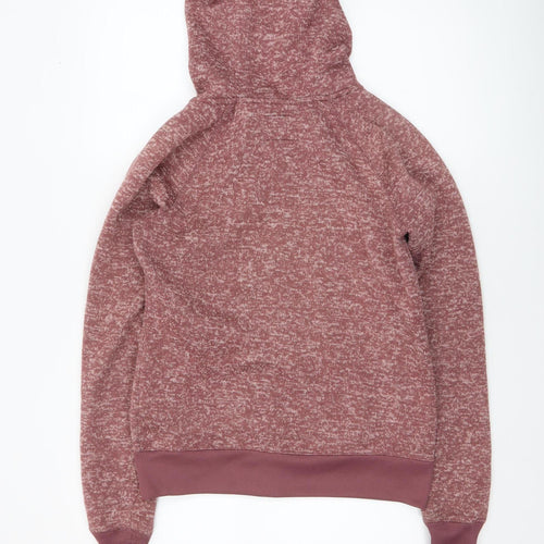 Billabong Womens Pink Full Zip Hoodie Small Polyester Casual