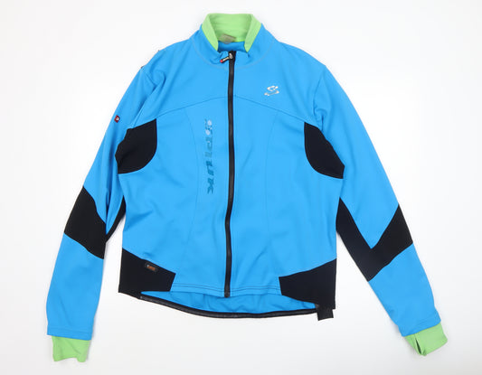Spiuk Men's Blue 3XL Cycling Softshell Track Jacket Windproof
