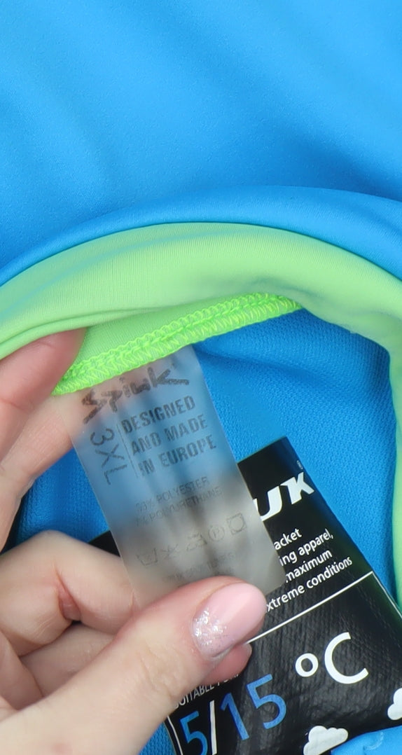 Spiuk Men's Blue 3XL Cycling Softshell Track Jacket Windproof