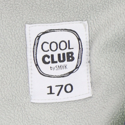 Cool Club Boys Green Colourblock Hooded Windbreaker Jacket Size 170