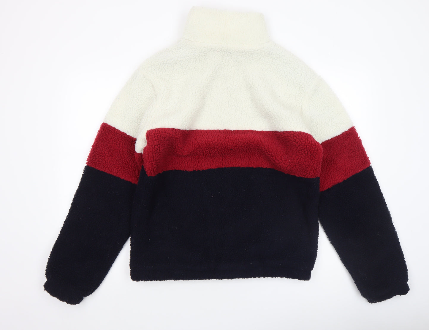 Primark Men's Multicoloured Fleece 1/4 Zip Pullover Sweatshirt Size S