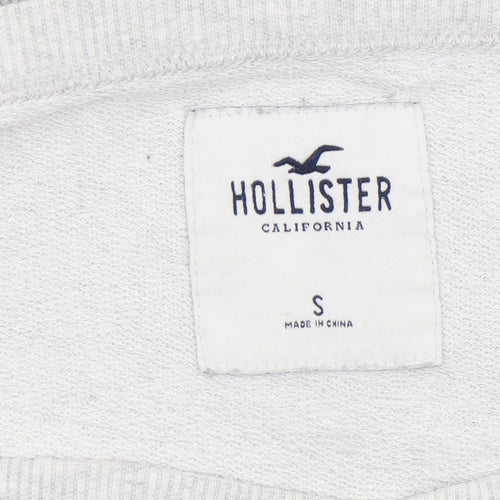 Hollister Women's Grey Small Pullover Sweatshirt Crew Neck Long Sleeve