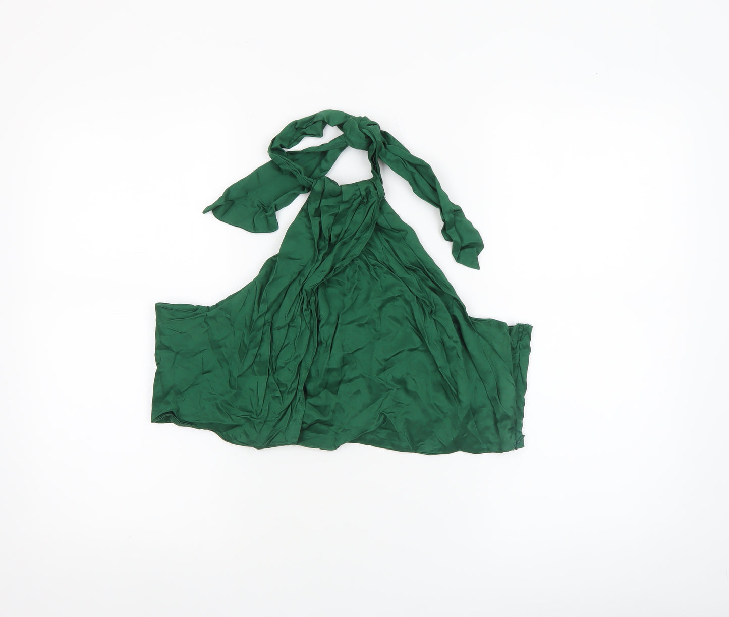 H&M Women Green Halter Neck Camisole Tank Top XL