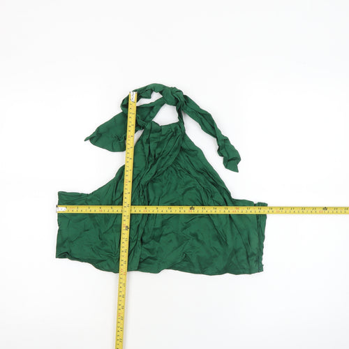 H&M Women Green Halter Neck Camisole Tank Top XL