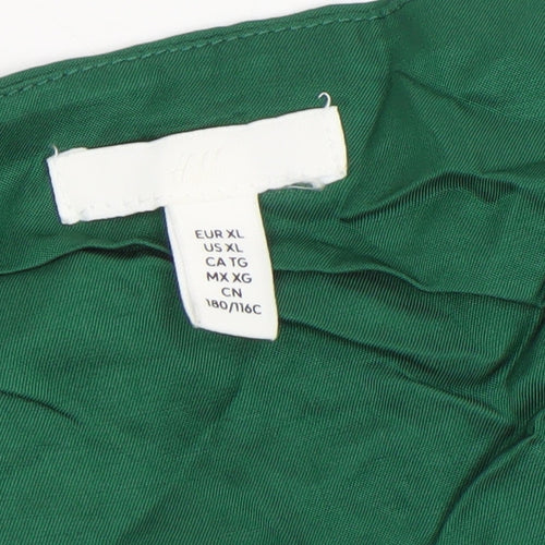 H&M Women Green Halter Neck Camisole Tank Top XL