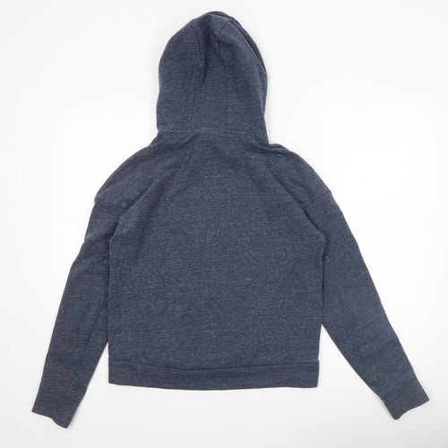 Adidas Women's Blue Pullover Hoodie Size 12 M Cotton Blend