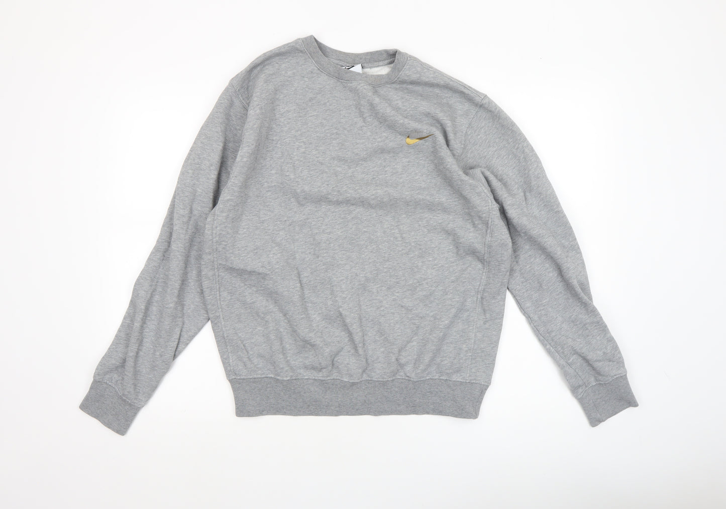 Nike Men's Grey Small Crew Neck Pullover Sweatshirt