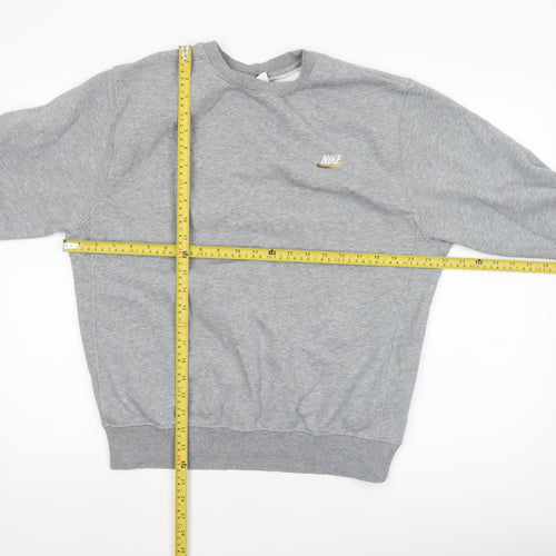 Nike Men's Grey Small Crew Neck Pullover Sweatshirt