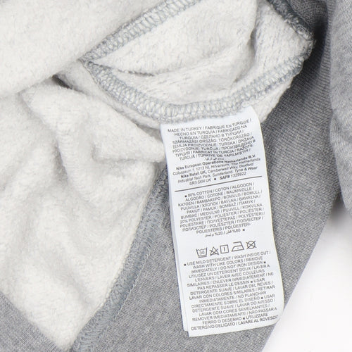 Nike Men's Grey Small Crew Neck Pullover Sweatshirt