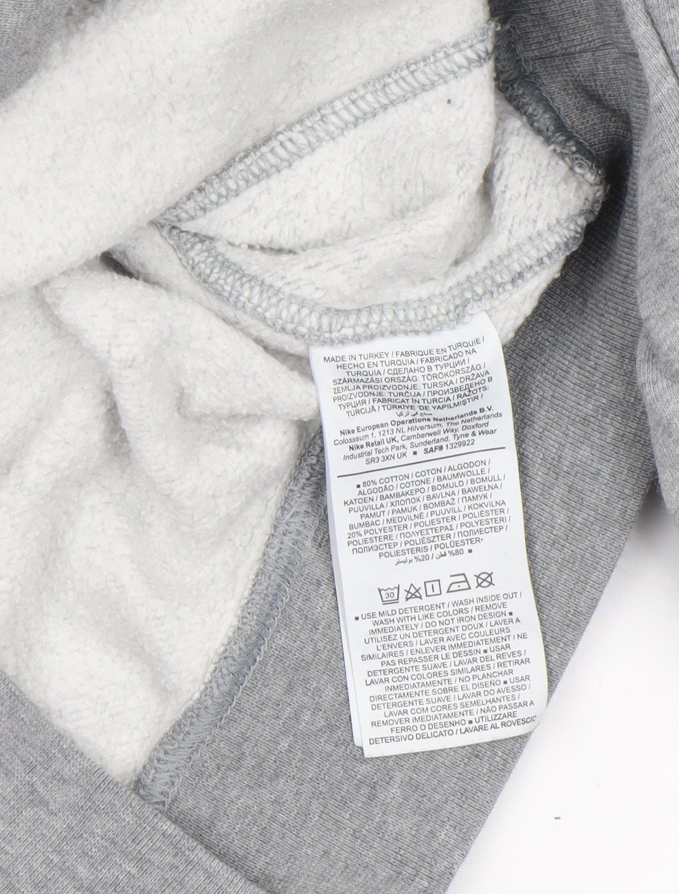 Nike Men's Grey Small Crew Neck Pullover Sweatshirt