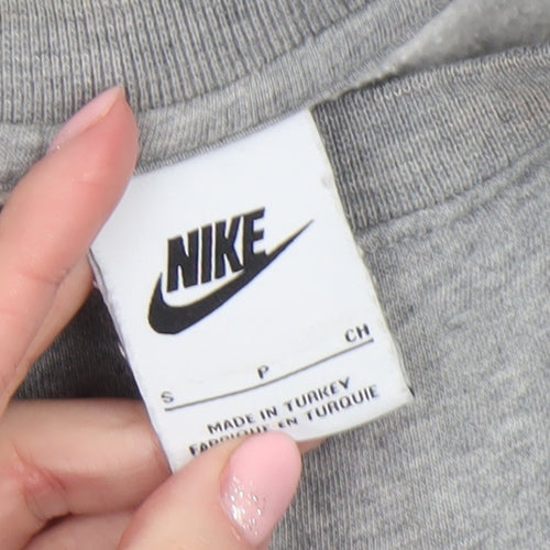 Nike Men's Grey Small Crew Neck Pullover Sweatshirt