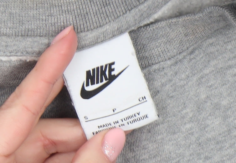Nike Men's Grey Small Crew Neck Pullover Sweatshirt
