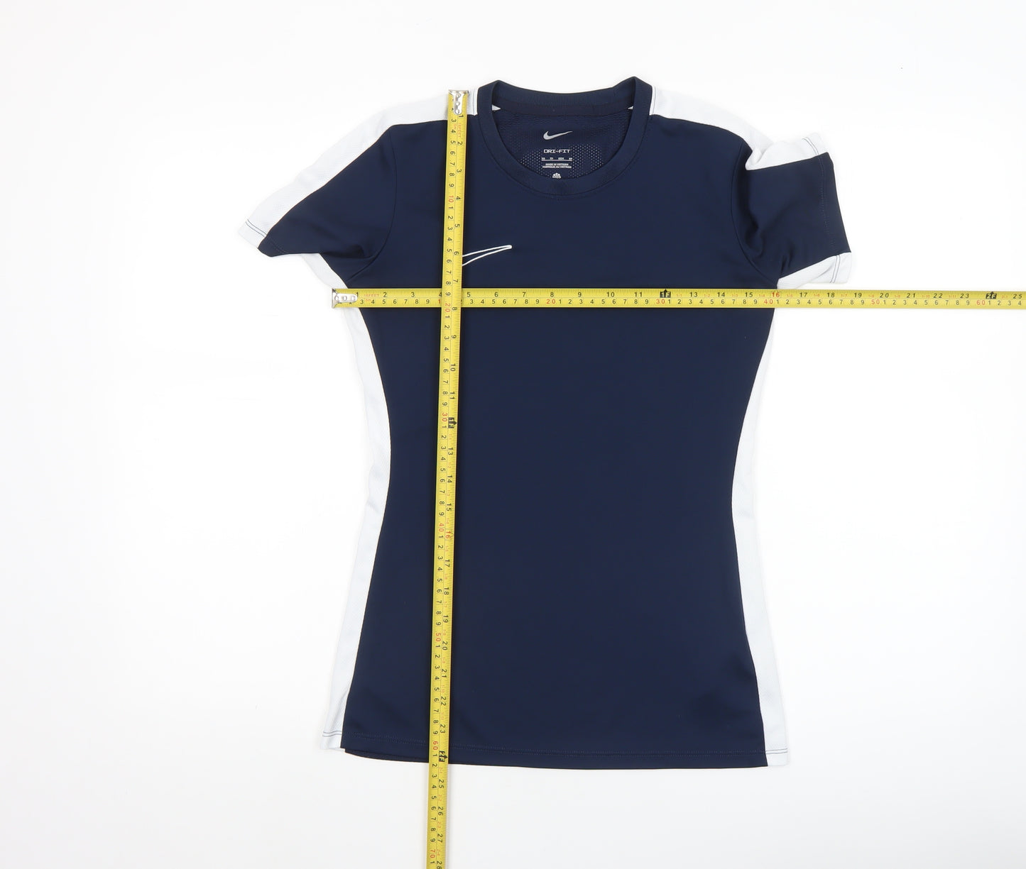 Nike Womens Blue Dri-Fit XS Slim Fit Short Sleeve Active T-Shirt