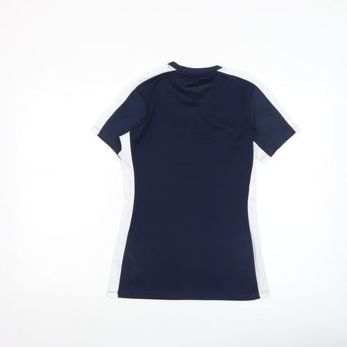 Nike Womens Blue Dri-Fit XS Slim Fit Short Sleeve Active T-Shirt