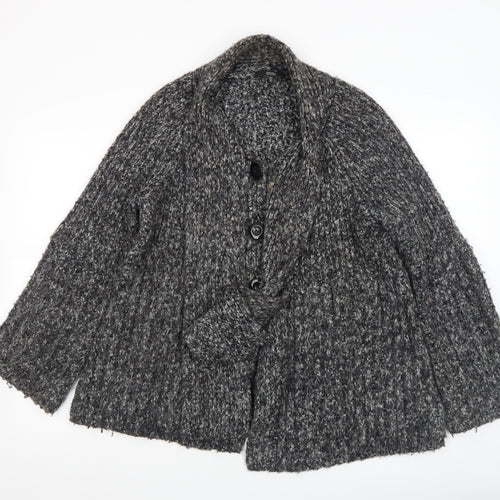 Marks and Spencer Women’s Black Mix Knit Cardigan Size 16 Acrylic