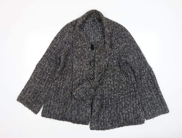 Marks and Spencer Women’s Black Mix Knit Cardigan Size 16 Acrylic