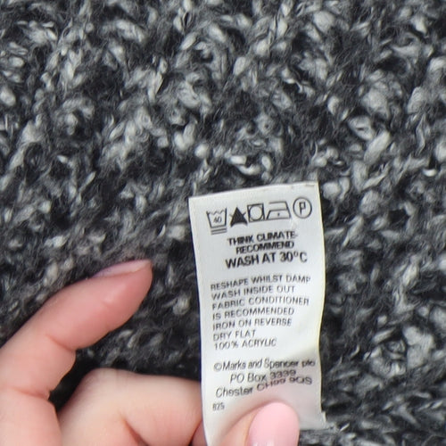 Marks and Spencer Women’s Black Mix Knit Cardigan Size 16 Acrylic