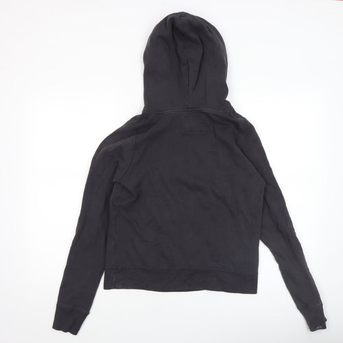 Abercrombie & Fitch Womens Black XS Pullover Hoodie with Logo Print