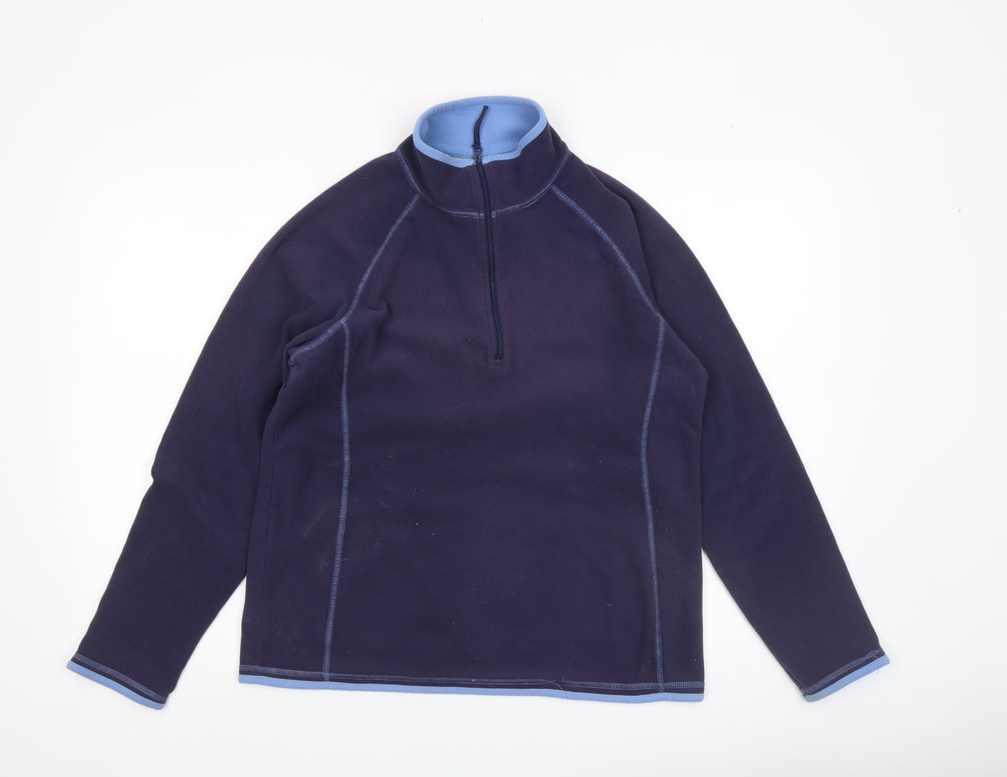Mountain Warehouse Women's Navy Fleece 1/4 Zip Sweatshirt UK 12