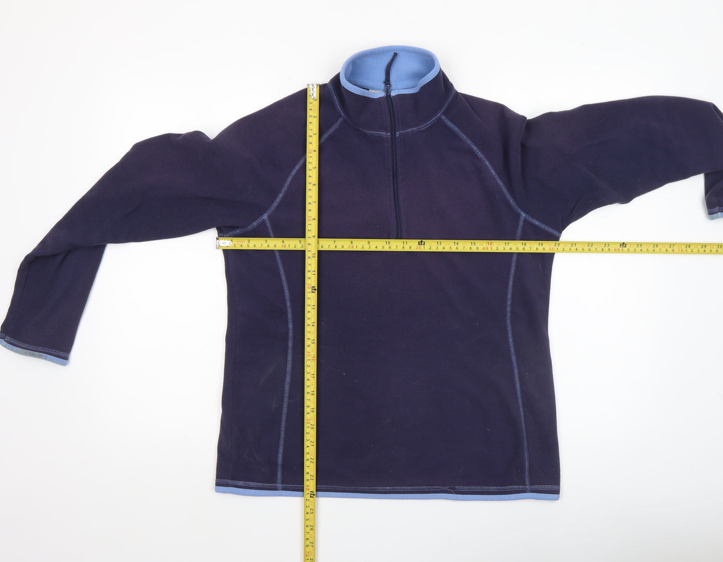 Mountain Warehouse Women's Navy Fleece 1/4 Zip Sweatshirt UK 12