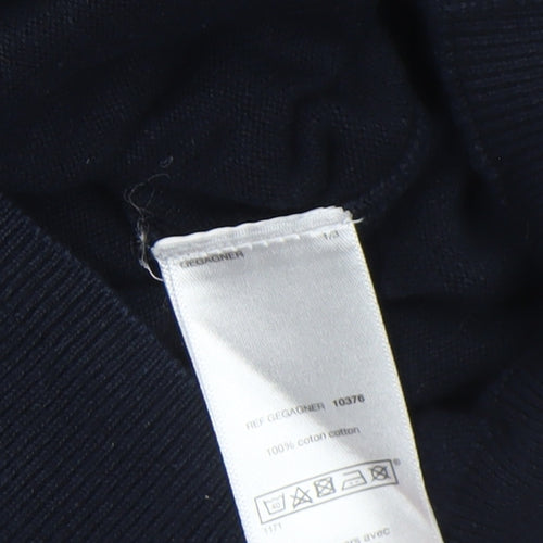 Celio Men’s Black V-Neck Cotton Pullover Jumper Size S