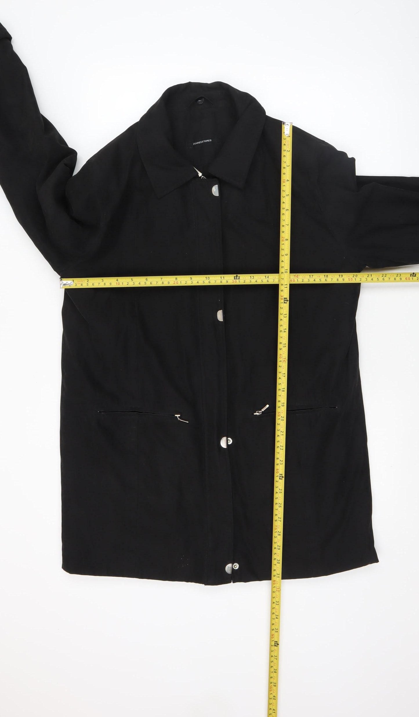 St. Bernard Women’s Black Size 14 Mid-Length Overcoat with Buttons