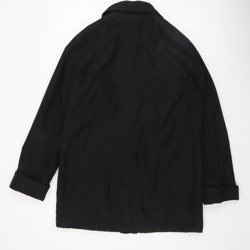 St. Bernard Women’s Black Size 14 Mid-Length Overcoat with Buttons