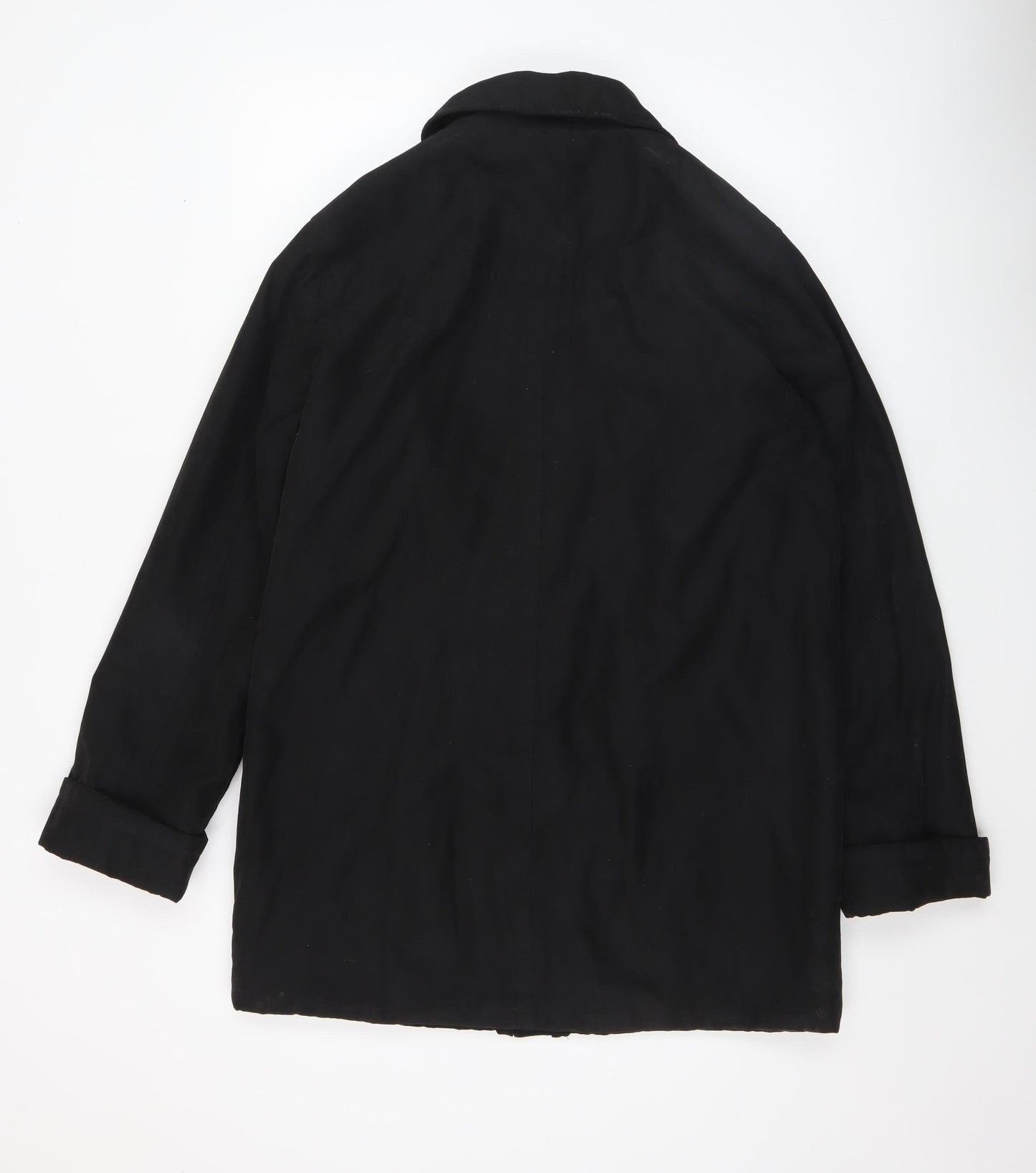 St. Bernard Women’s Black Size 14 Mid-Length Overcoat with Buttons