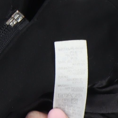 St. Bernard Women’s Black Size 14 Mid-Length Overcoat with Buttons