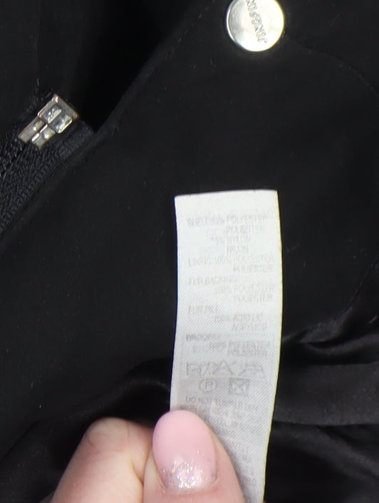St. Bernard Women’s Black Size 14 Mid-Length Overcoat with Buttons