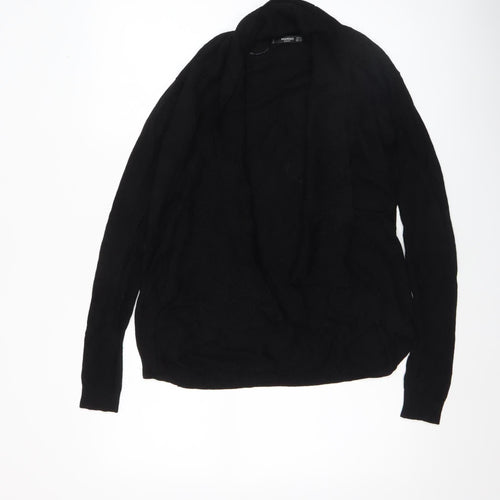 Mango Women’s Black Viscose Knit Long Sleeve Cardigan Size 8