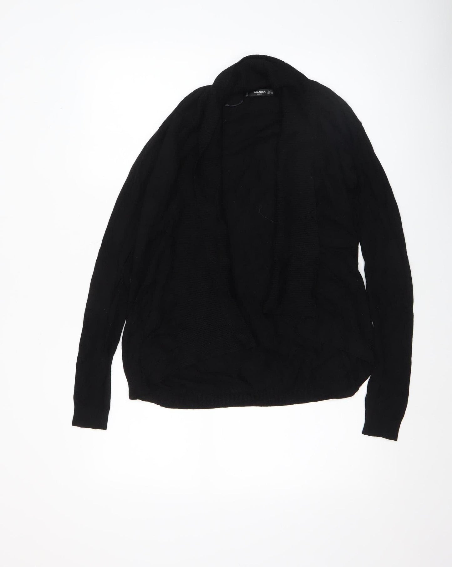Mango Women’s Black Viscose Knit Long Sleeve Cardigan Size 8