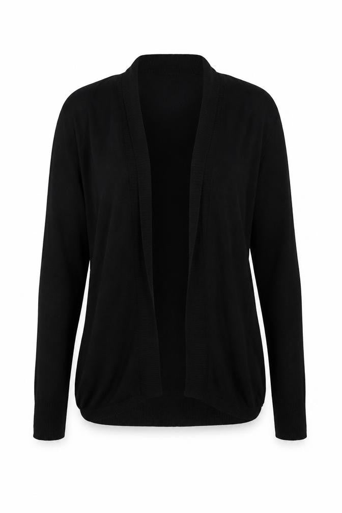 Mango Women’s Black Viscose Knit Long Sleeve Cardigan Size 8