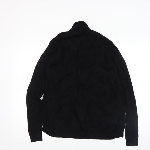 Mango Women’s Black Viscose Knit Long Sleeve Cardigan Size 8