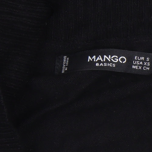 Mango Women’s Black Viscose Knit Long Sleeve Cardigan Size 8