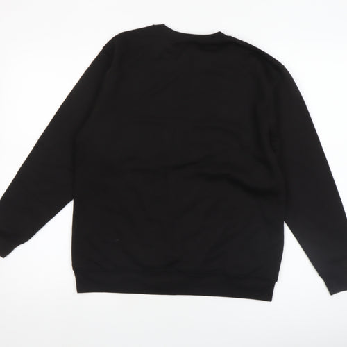 Disney Girls Black XL Pullover Sweatshirt with Stitch Graphic Print