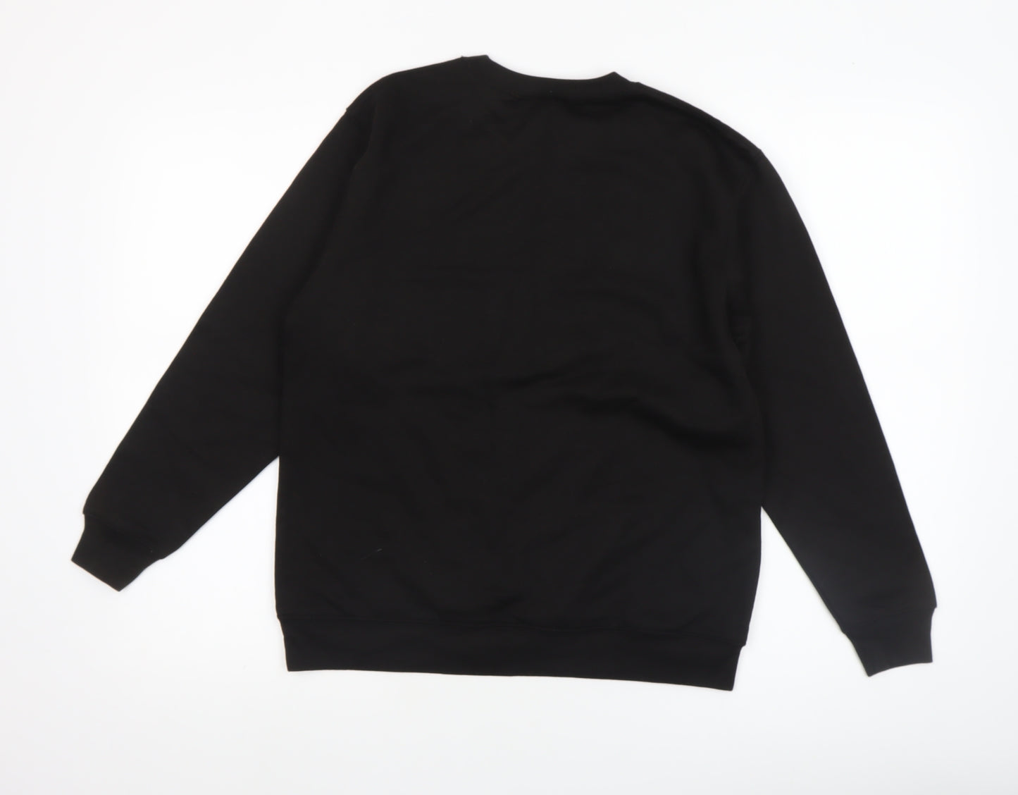 Disney Girls Black XL Pullover Sweatshirt with Stitch Graphic Print