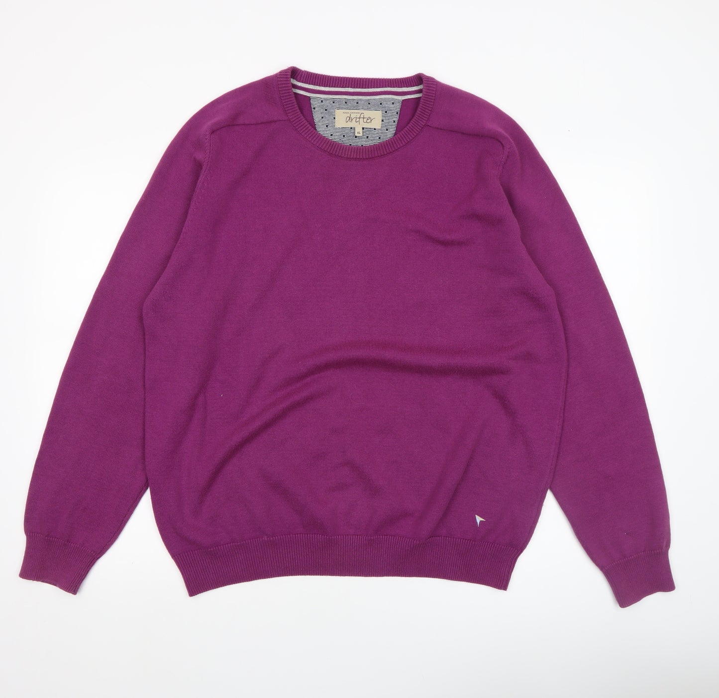 Daniel Grahame Drifter Mens Purple XL Crew Neck Cotton Blend Jumper