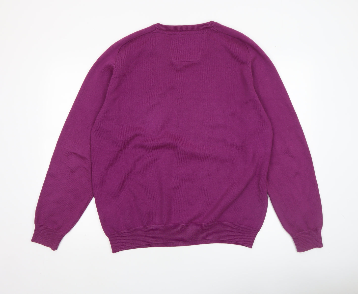 Daniel Grahame Drifter Mens Purple XL Crew Neck Cotton Blend Jumper