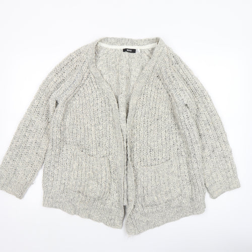 BDG Women's Grey Chunky Knit Open Cardigan Size S