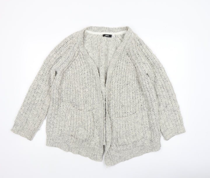 BDG Women's Grey Chunky Knit Open Cardigan Size S