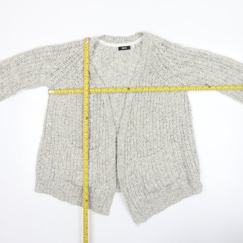 BDG Women's Grey Chunky Knit Open Cardigan Size S