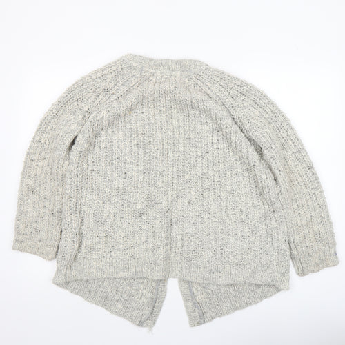BDG Women's Grey Chunky Knit Open Cardigan Size S