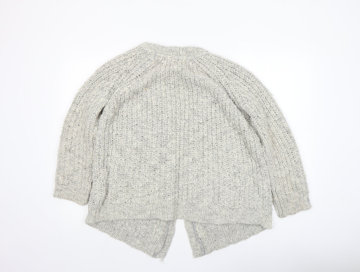 BDG Women's Grey Chunky Knit Open Cardigan Size S