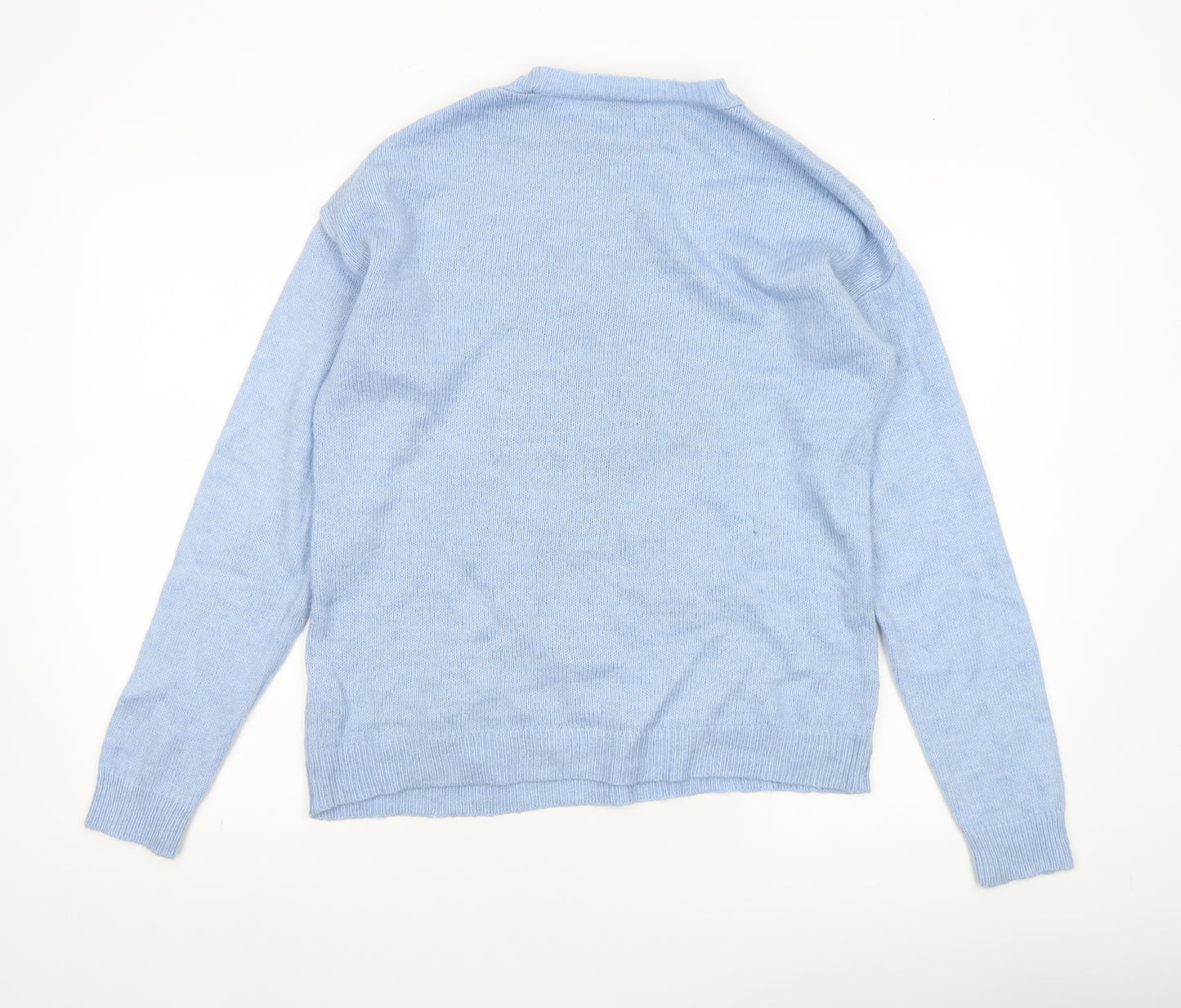 New Look Women's Blue Bear Christmas Jumper Size S