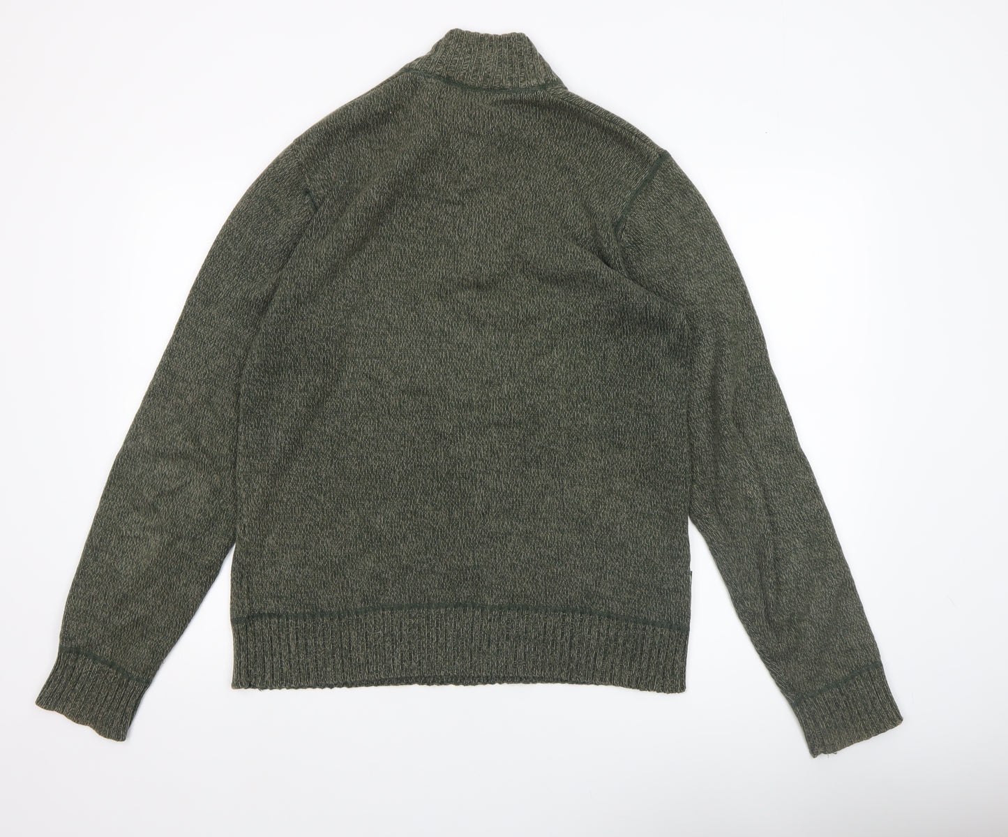 Mountain Warehouse Men’s Green Cotton 1/2 Zip Jumper Size S